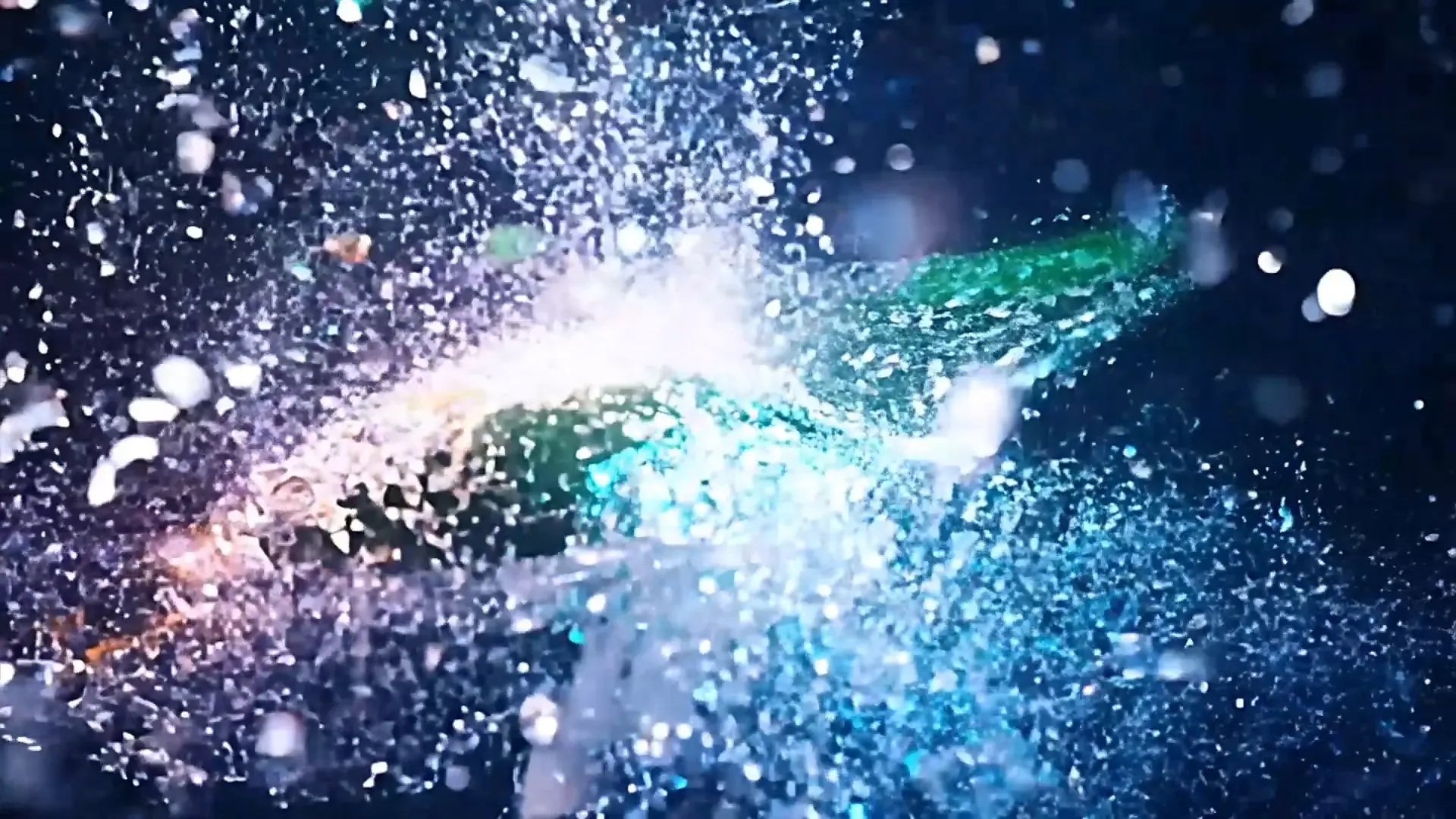 Colorful Liquid Explosion Overlay for Title Animation